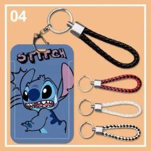 Cartoon Cute Stitch Card Case Protector Hard Case Strap